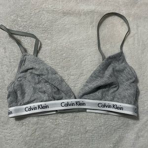 Calvin Klein grey logo bralette